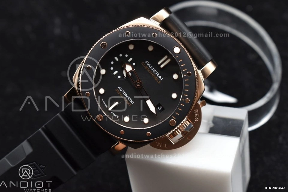 992 Black on Best Strap PAM2164 Rubber P VSF 42mm Black Submersible Edition WrinkleFree Dial 0213